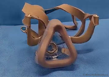 Example of a full face mask used to BPAP and CPAP therapy