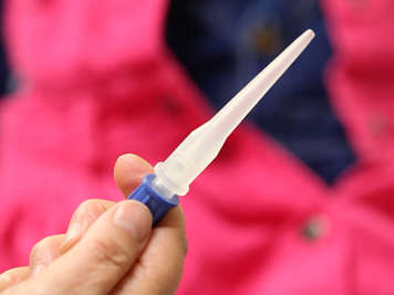 Tracheostomy suction tip adaptor.
