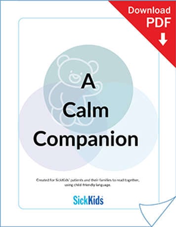 A thumbnail image of the cover of the calm companion booklet for children that can be clicked on to download the entire booklet