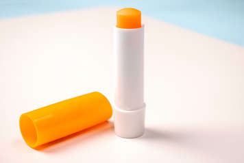 Open stick of lip balm