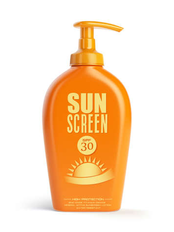 Bottle of sunscreen